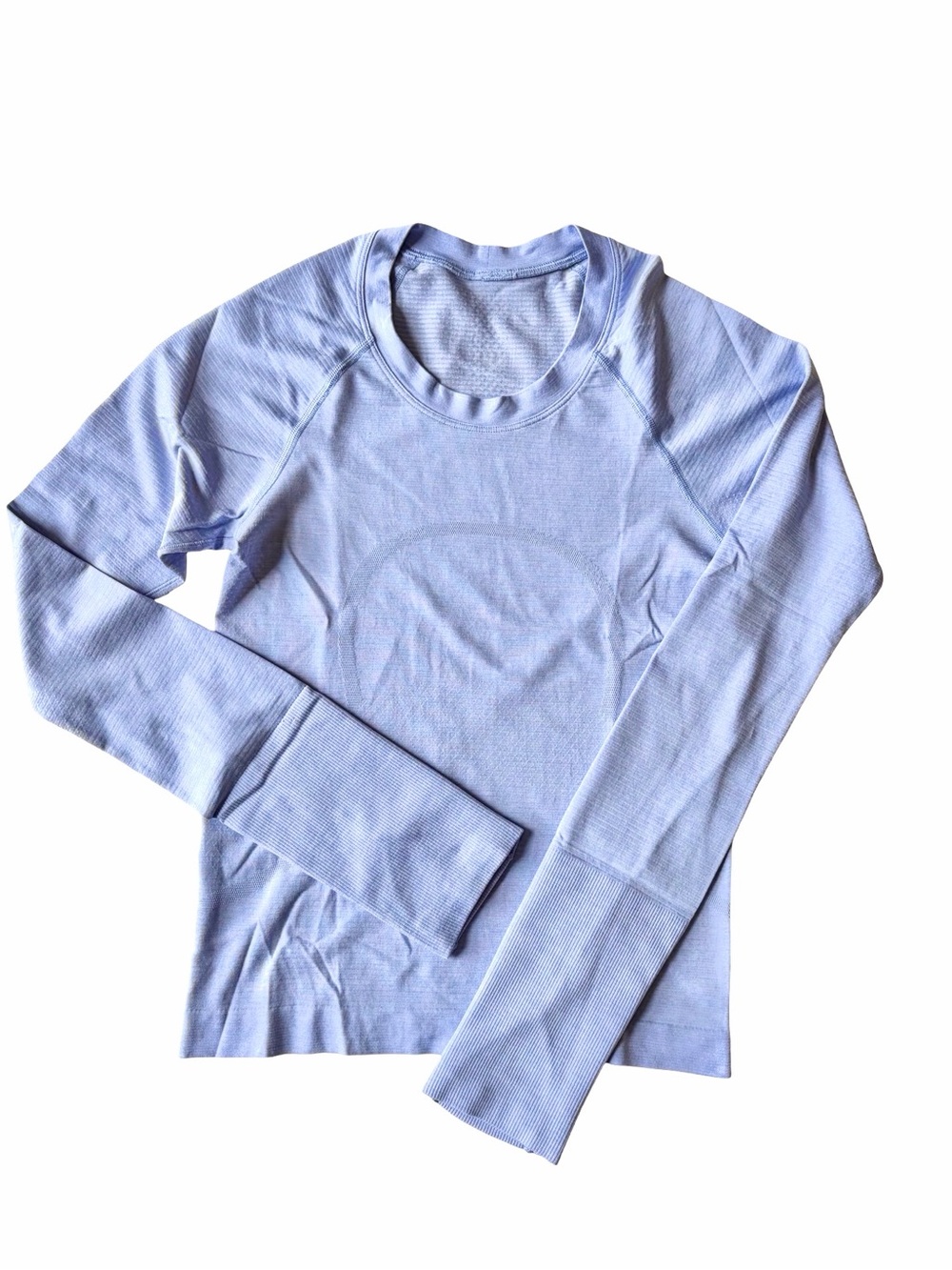 Lululemon Swiftly Tech Long Sleeve Shirt 2.0 Waist Length, Blue Willow color - Picture 3 of 10